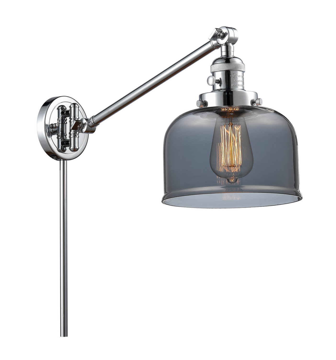 LED Swing Arm by Innovations - Franklin Restoration Collection, Polished Chrome Finish - 237-PC-G73-LED