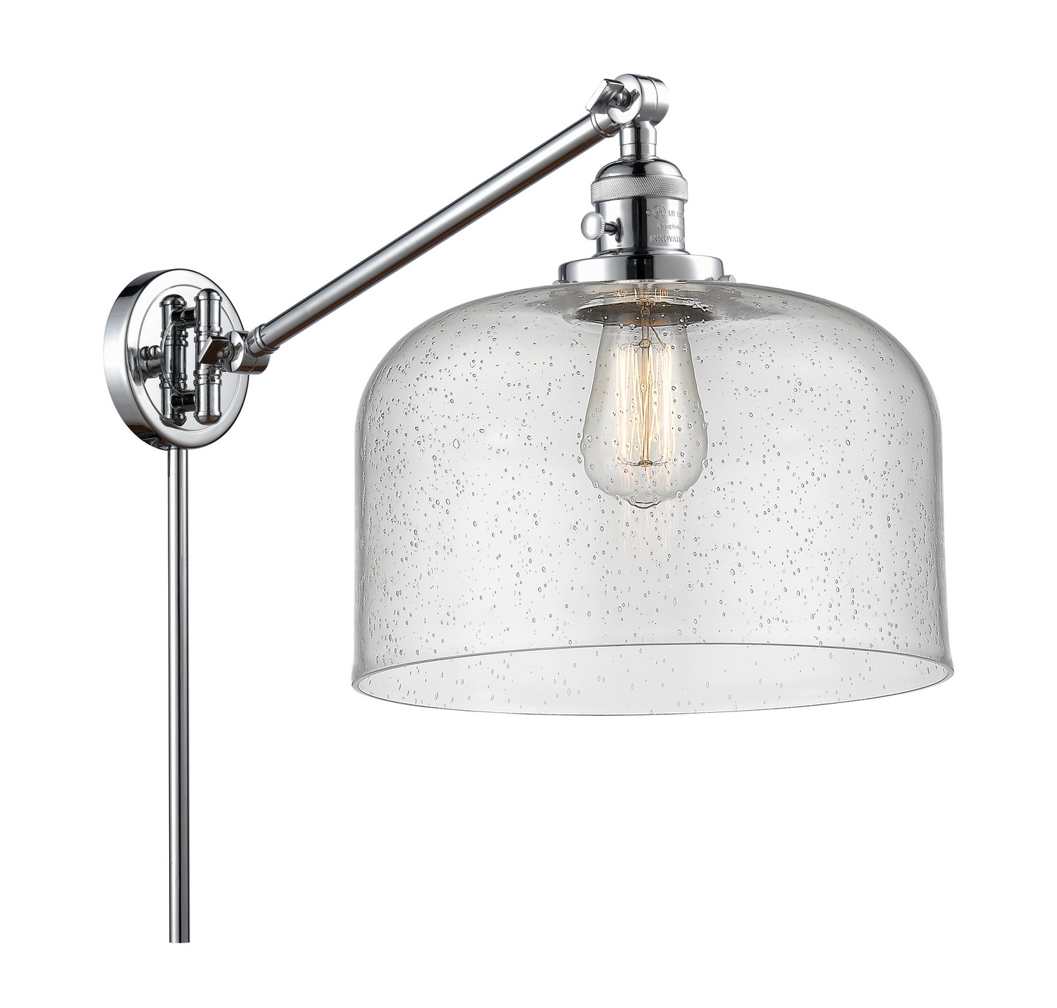 LED Swing Arm by Innovations - Franklin Restoration Collection, Polished Chrome Finish - 237-PC-G74-L-LED
