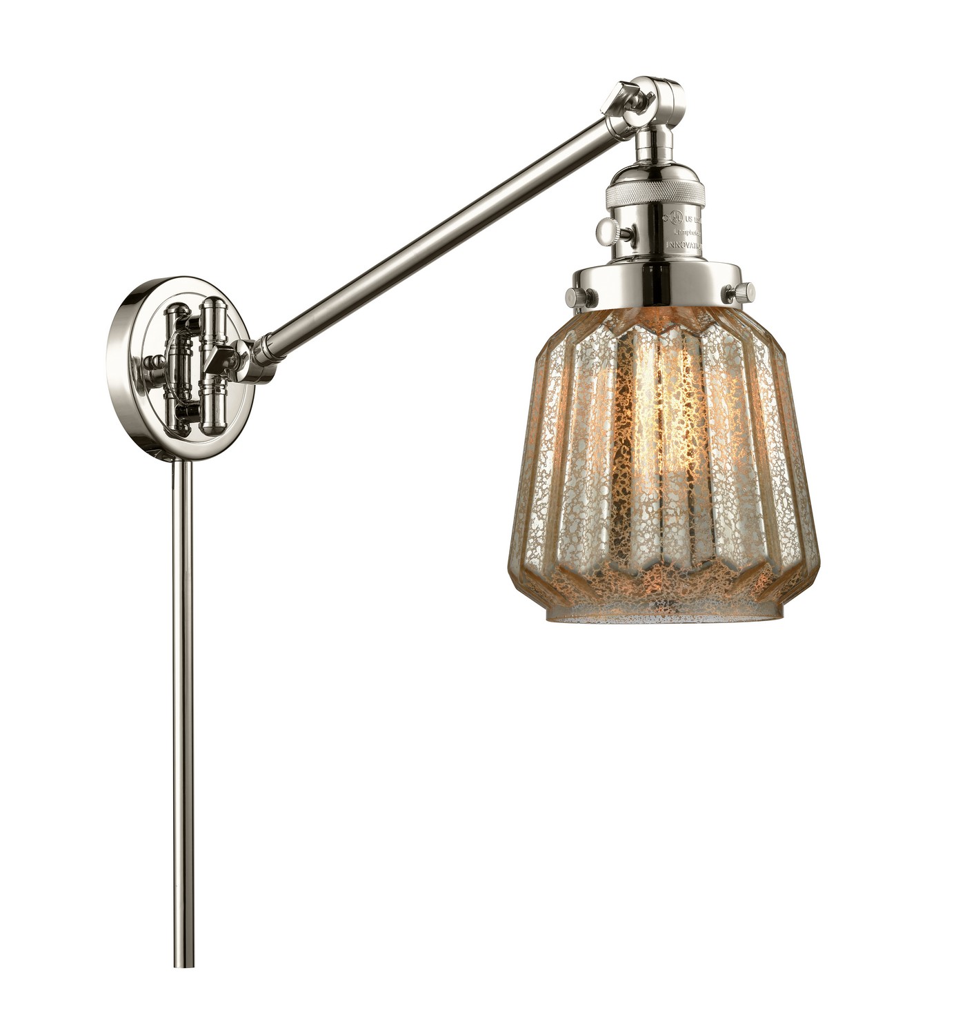 LED Swing Arm by Innovations - Franklin Restoration Collection, Polished Nickel Finish - 237-PN-G146-LED