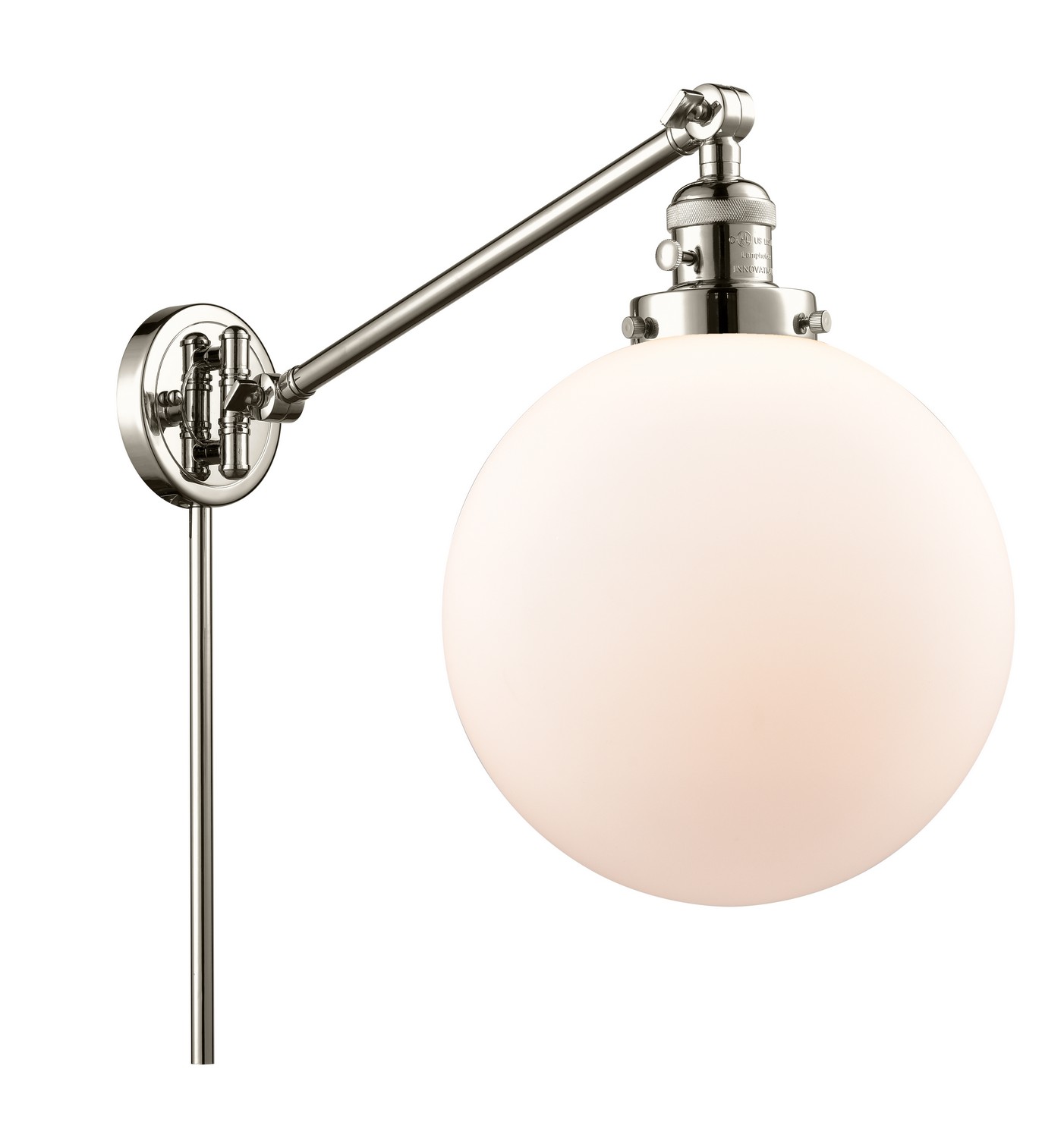LED Swing Arm by Innovations - Franklin Restoration Collection, Polished Nickel Finish - 237-PN-G201-10-LED