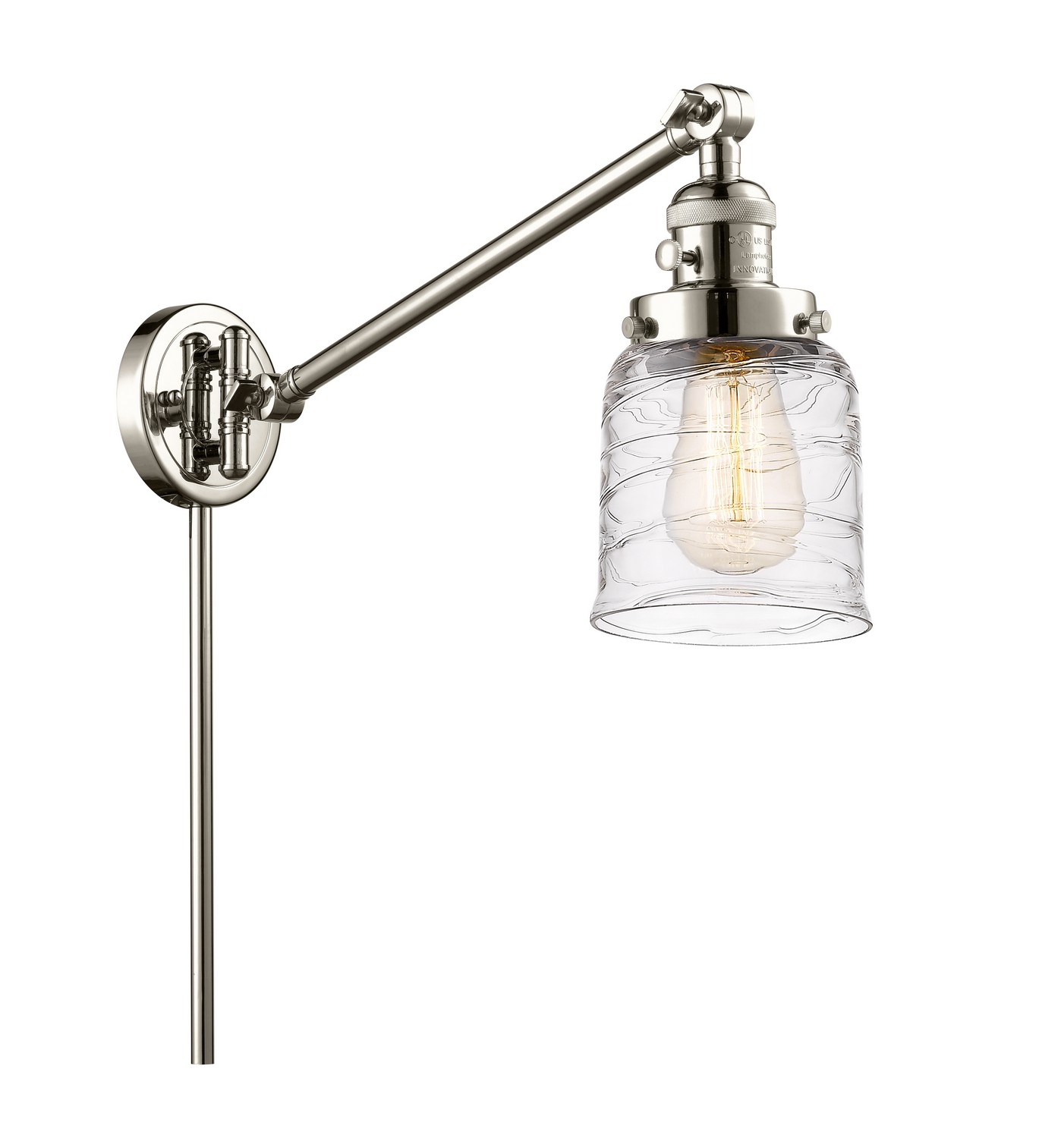 LED Swing Arm by Innovations - Franklin Restoration Collection, Polished Nickel Finish - 237-PN-G513-LED
