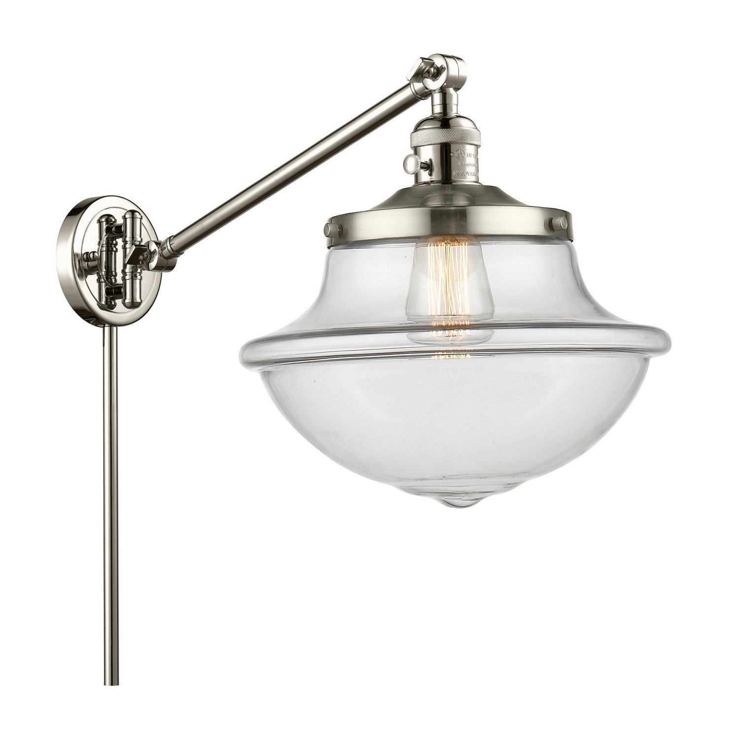 LED Swing Arm by Innovations - Franklin Restoration Collection, Polished Nickel Finish - 237-PN-G542-LED