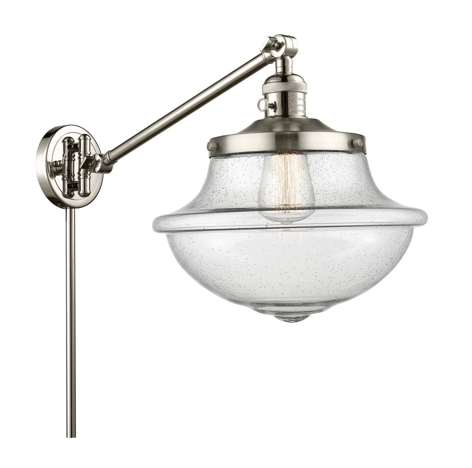 LED Swing Arm by Innovations - Franklin Restoration Collection, Polished Nickel Finish - 237-PN-G544-LED
