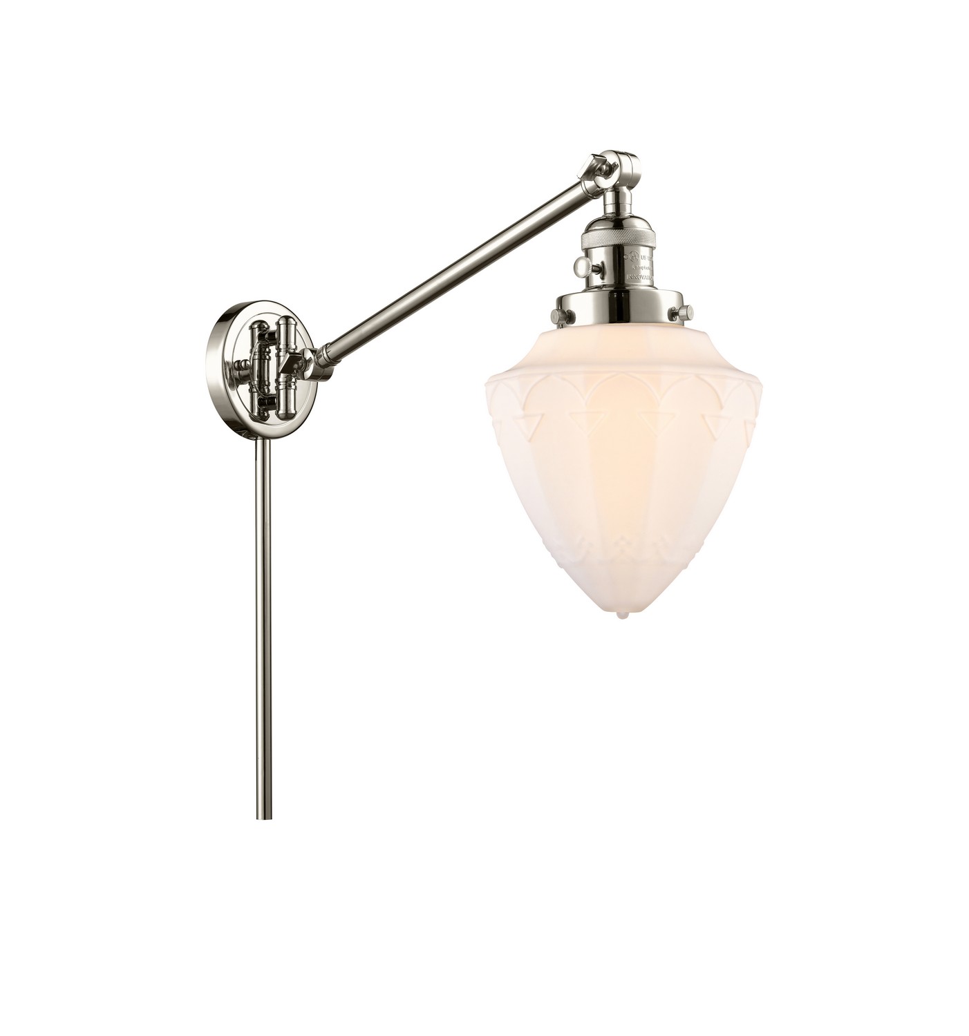LED Swing Arm by Innovations - Franklin Restoration Collection, Polished Nickel Finish - 237-PN-G661-7-LED