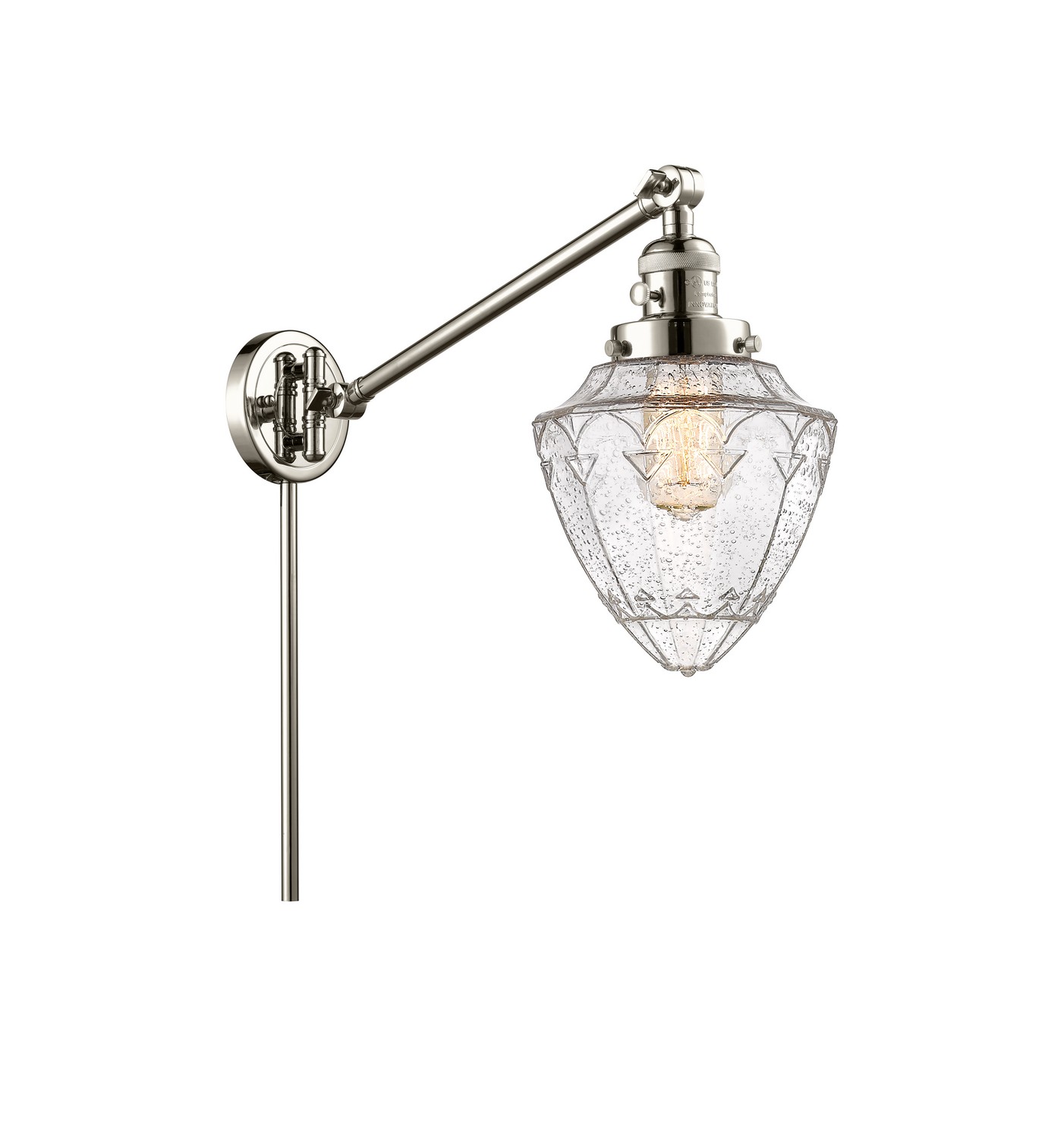 LED Swing Arm by Innovations - Franklin Restoration Collection, Polished Nickel Finish - 237-PN-G664-7-LED