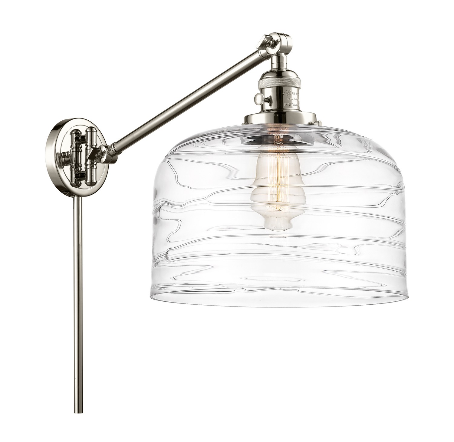 One Light Swing Arm by Innovations - Franklin Restoration Collection, Polished Nickel Finish - 237-PN-G713-L