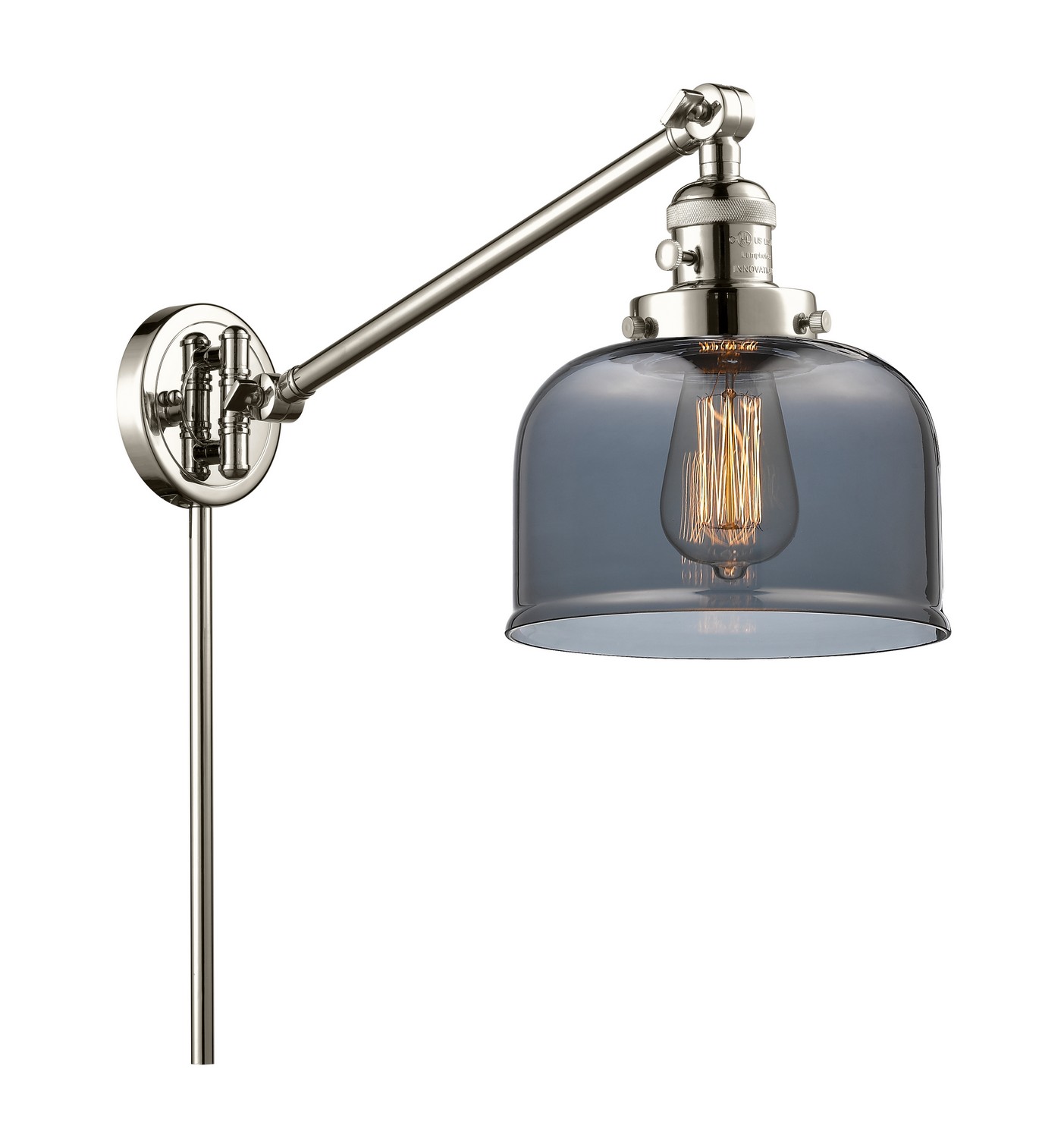 LED Swing Arm by Innovations - Franklin Restoration Collection, Polished Nickel Finish - 237-PN-G73-LED