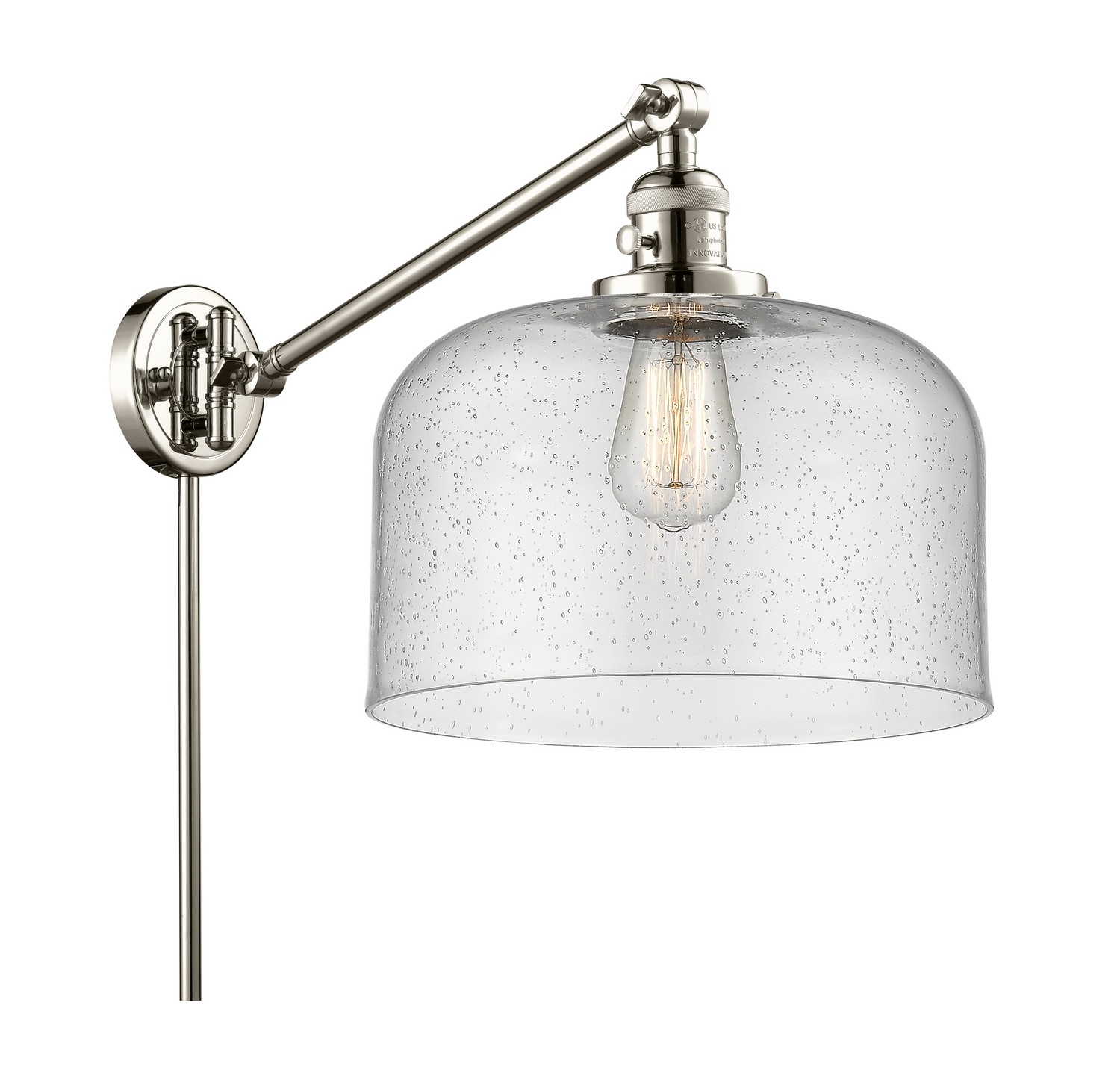 LED Swing Arm by Innovations - Franklin Restoration Collection, Polished Nickel Finish - 237-PN-G74-L-LED