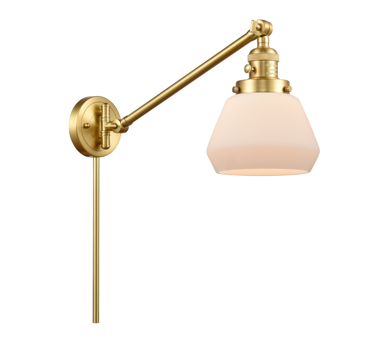 LED Swing Arm by Innovations - Franklin Restoration Collection, Satin Gold Finish - 237-SG-G171-LED