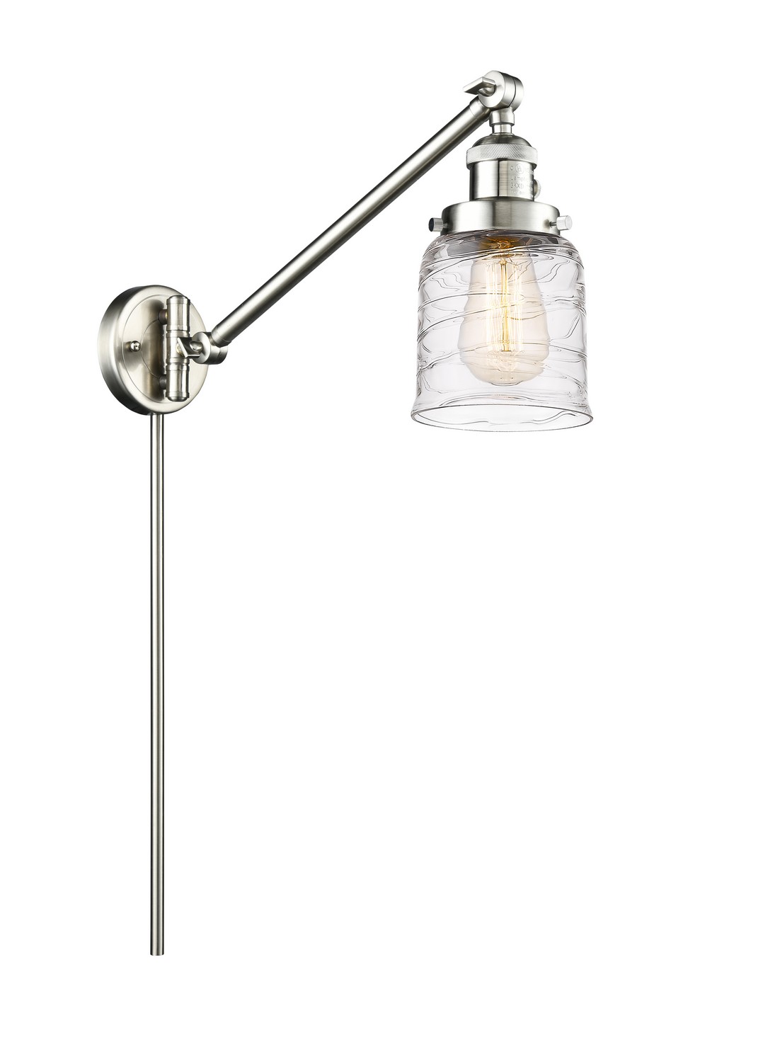 LED Swing Arm by Innovations - Franklin Restoration Collection, Brushed Satin Nickel Finish - 237-SN-G513-LED