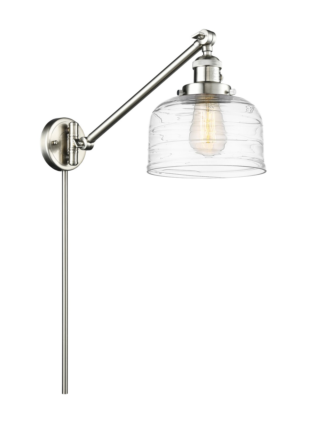 LED Swing Arm by Innovations - Franklin Restoration Collection, Brushed Satin Nickel Finish - 237-SN-G713-LED