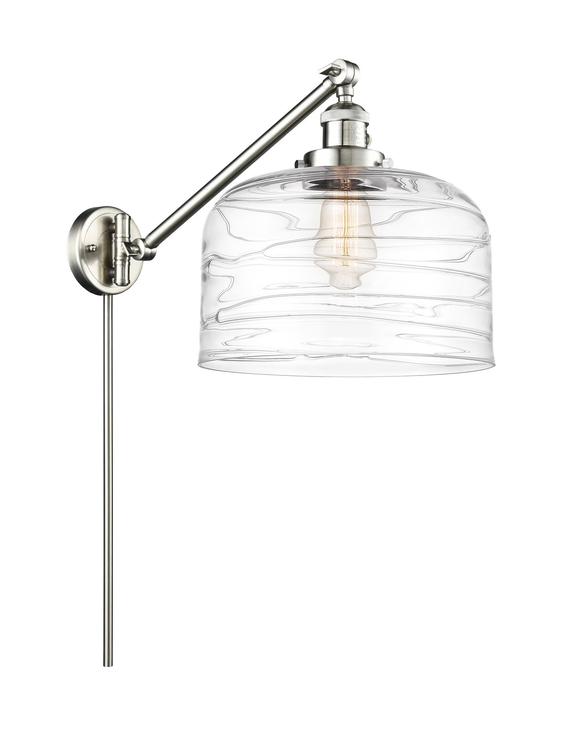 LED Swing Arm by Innovations - Franklin Restoration Collection, Brushed Satin Nickel Finish - 237-SN-G713-L-LED