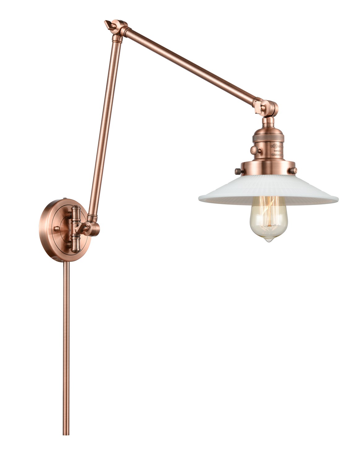 One Light Swing Arm by Innovations - Franklin Restoration Collection, Antique Copper Finish - 238-AC-G1