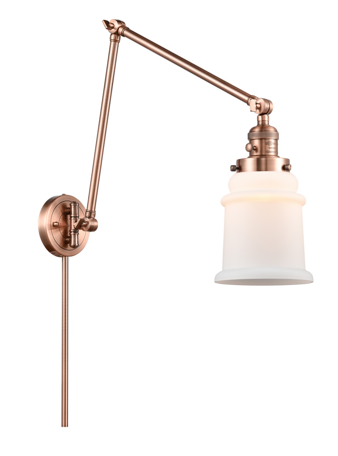 One Light Swing Arm by Innovations - Franklin Restoration Collection, Antique Copper Finish - 238-AC-G181