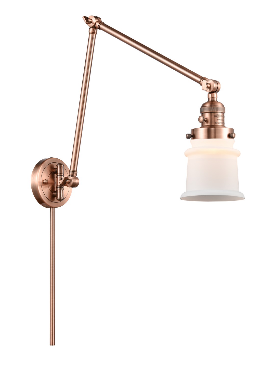 One Light Swing Arm by Innovations - Franklin Restoration Collection, Antique Copper Finish - 238-AC-G181S