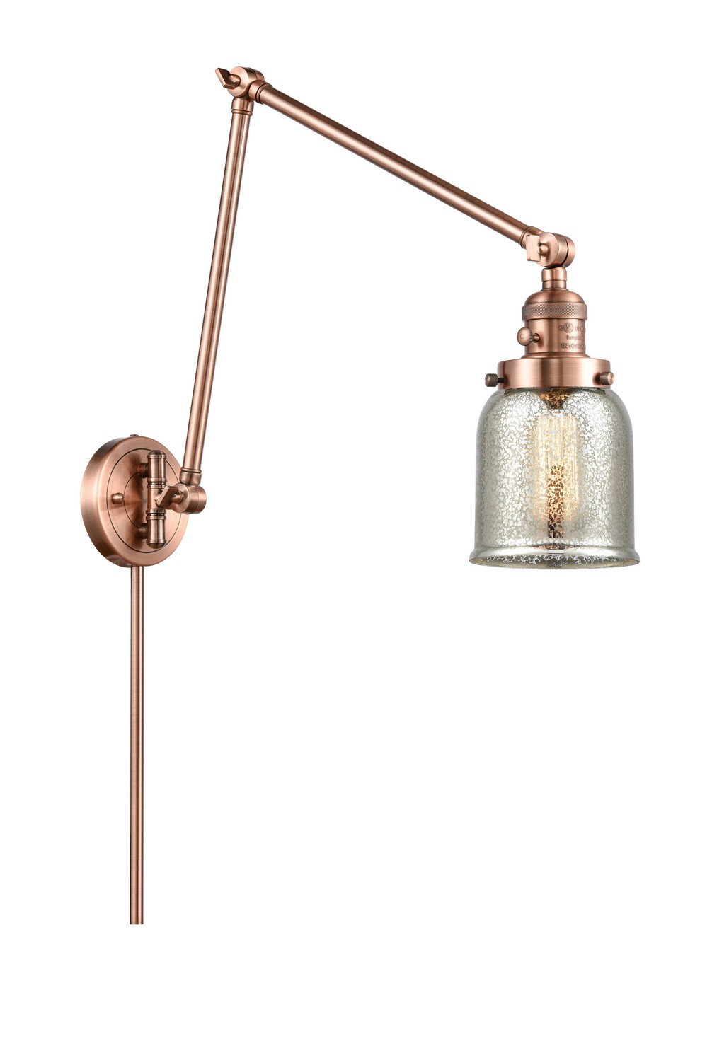 LED Swing Arm by Innovations - Franklin Restoration Collection, Antique Copper Finish - 238-AC-G58-LED