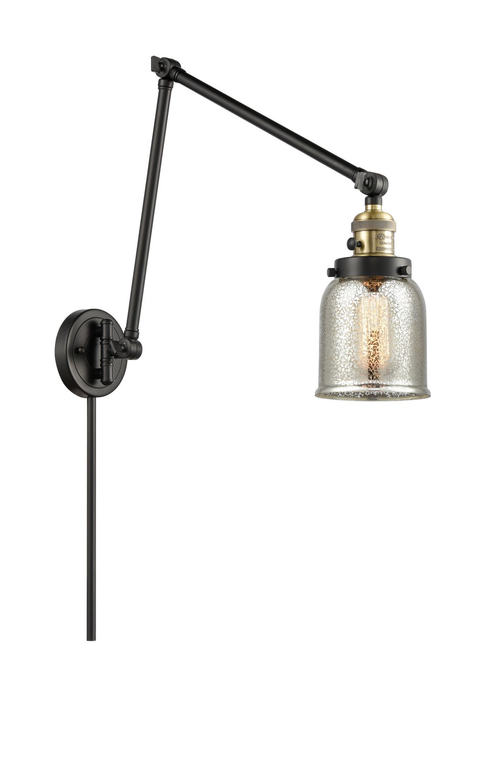 LED Swing Arm by Innovations - Franklin Restoration Collection, Black Antique Brass Finish - 238-BAB-G58-LED