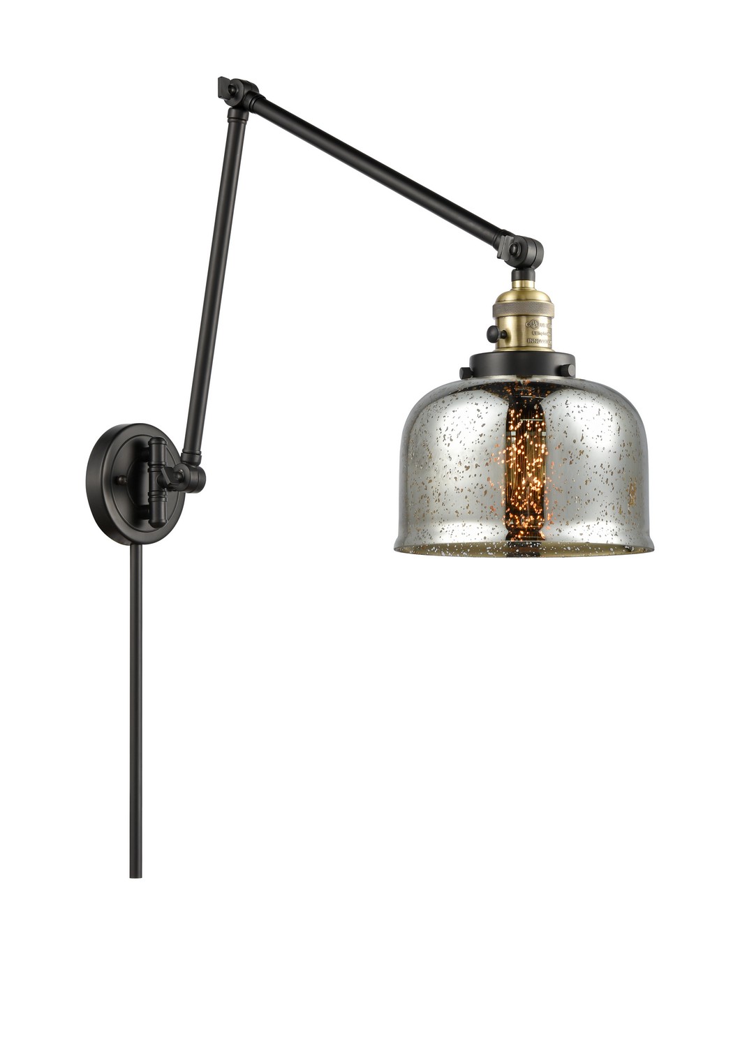 LED Swing Arm by Innovations - Franklin Restoration Collection, Black Antique Brass Finish - 238-BAB-G78-LED