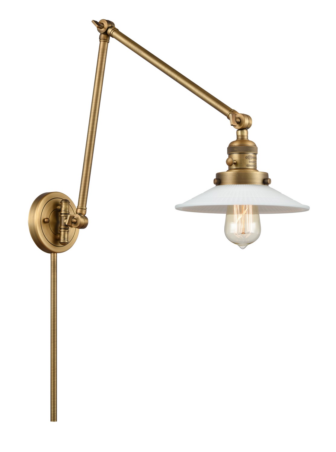 One Light Swing Arm by Innovations - Franklin Restoration Collection, Brushed Brass Finish - 238-BB-G1