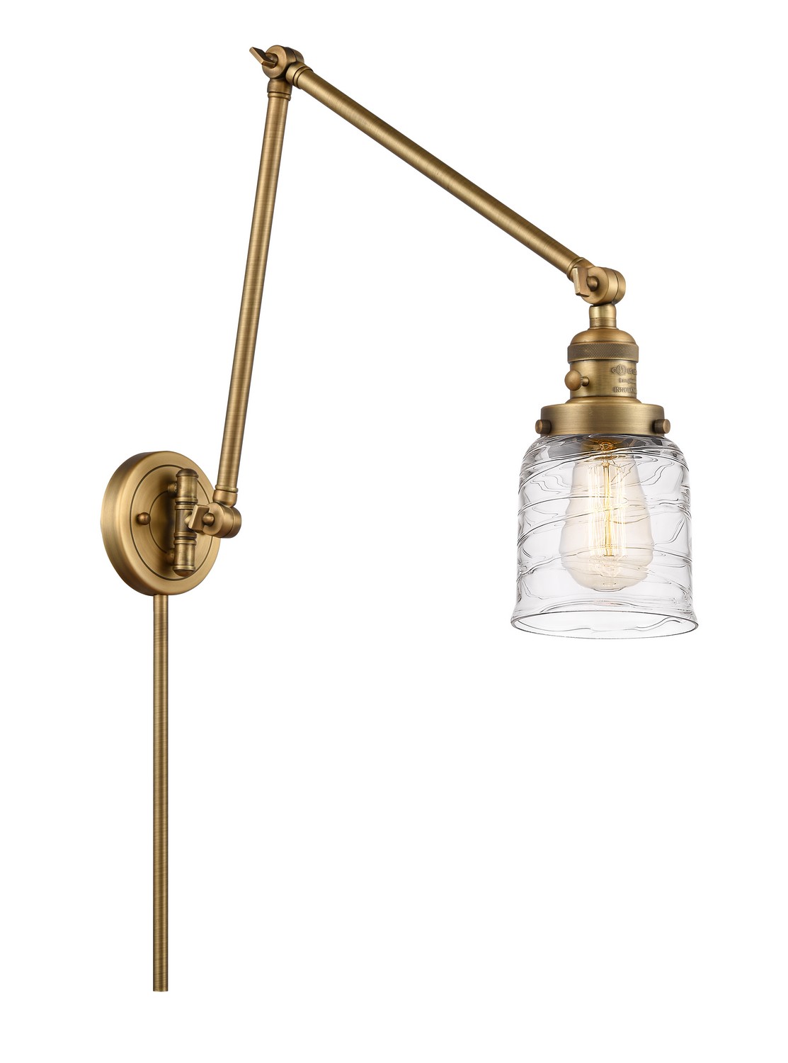 LED Swing Arm by Innovations - Franklin Restoration Collection, Brushed Brass Finish - 238-BB-G513-LED