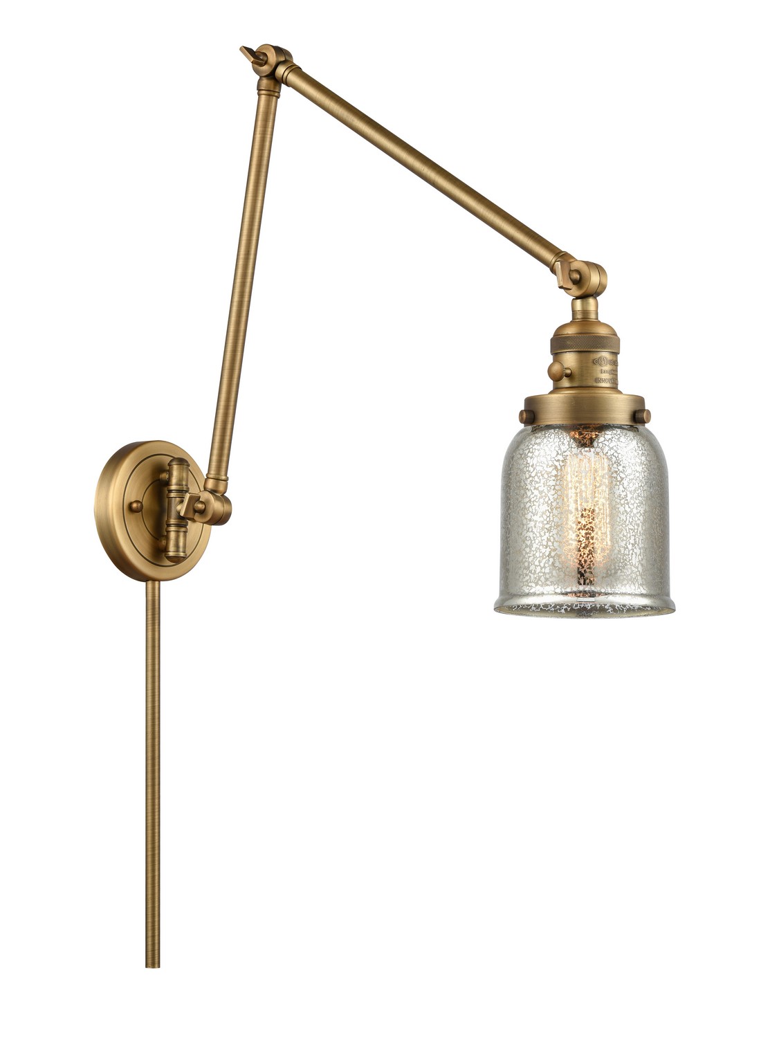 LED Swing Arm by Innovations - Franklin Restoration Collection, Brushed Brass Finish - 238-BB-G58-LED