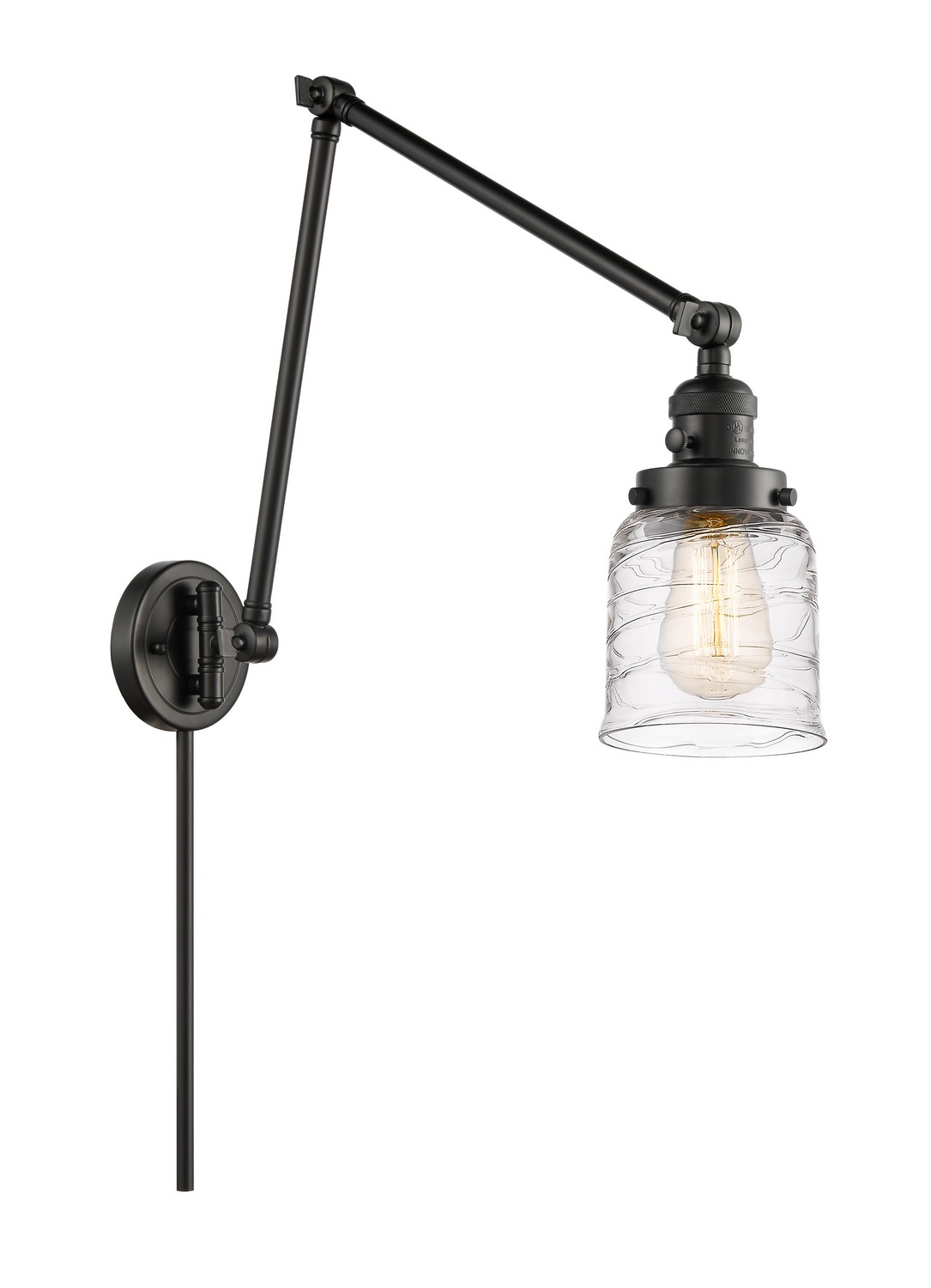 LED Swing Arm by Innovations - Franklin Restoration Collection, Matte Black Finish - 238-BK-G513-LED