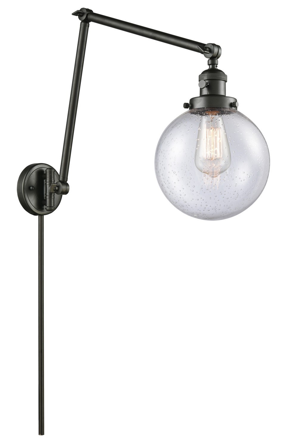 LED Swing Arm by Innovations - Franklin Restoration Collection, Oil Rubbed Bronze Finish - 238-OB-G204-8-LED