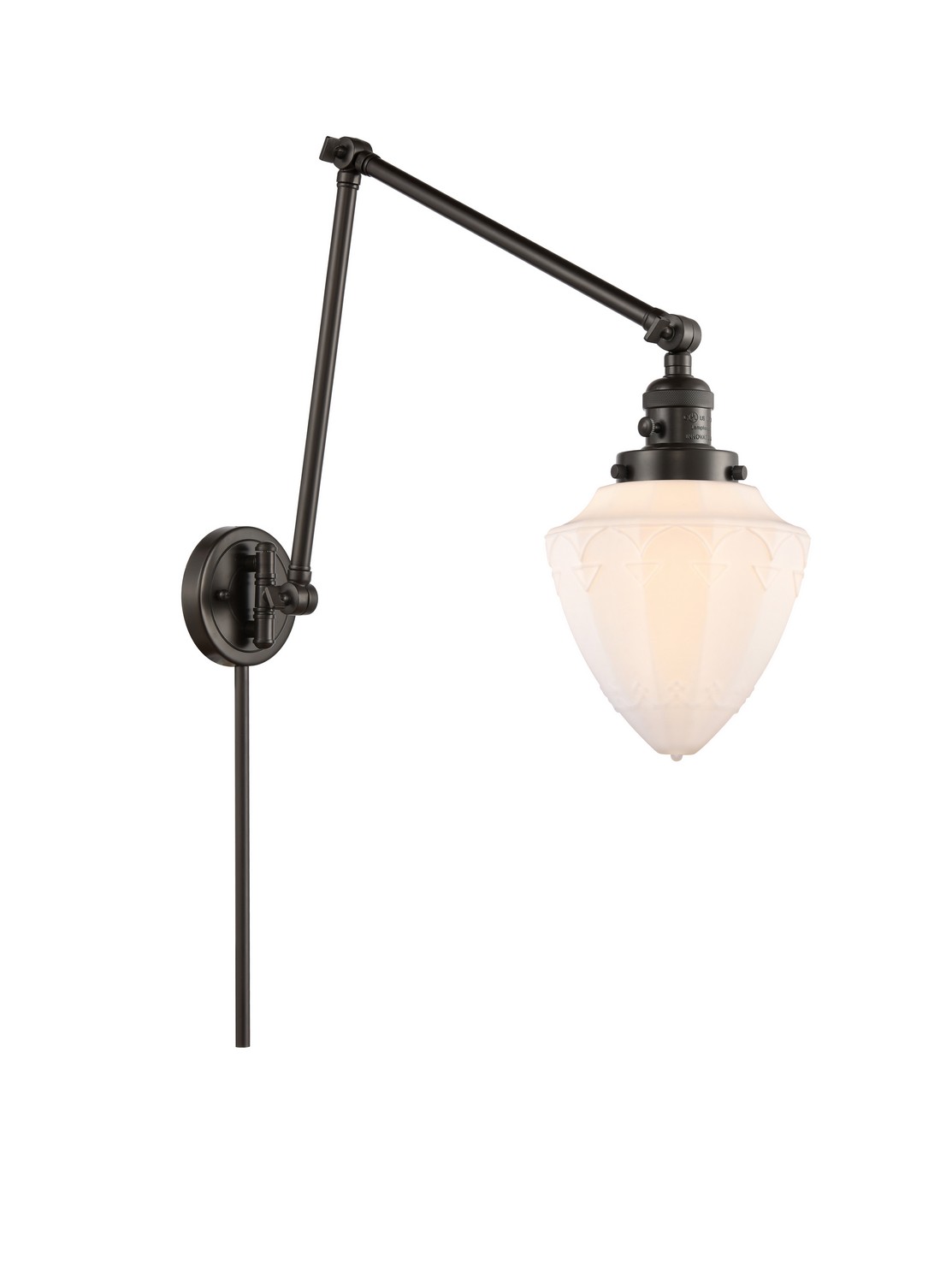 One Light Swing Arm by Innovations - Franklin Restoration Collection, Oil Rubbed Bronze Finish - 238-OB-G661-7