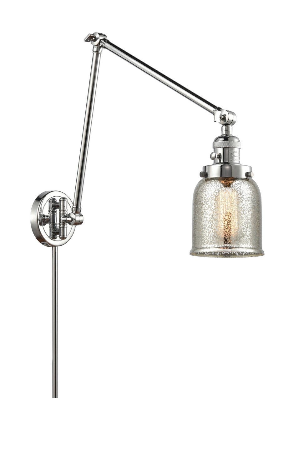 LED Swing Arm by Innovations - Franklin Restoration Collection, Polished Chrome Finish - 238-PC-G58-LED