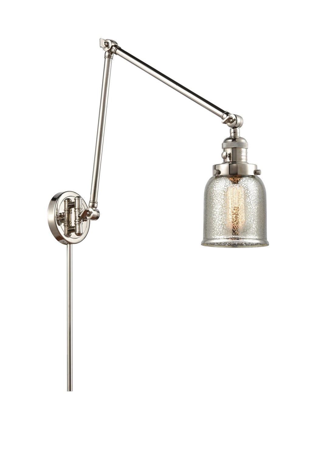 LED Swing Arm by Innovations - Franklin Restoration Collection, Polished Nickel Finish - 238-PN-G58-LED