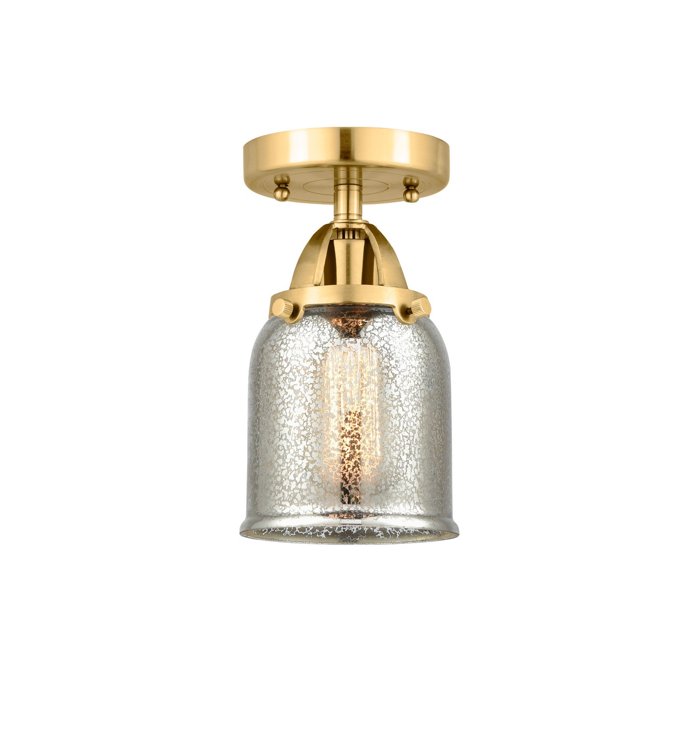 LED Semi-Flush Mount by Innovations - Nouveau 2 Collection, Satin Gold Finish - 288-1C-SG-G58-LED