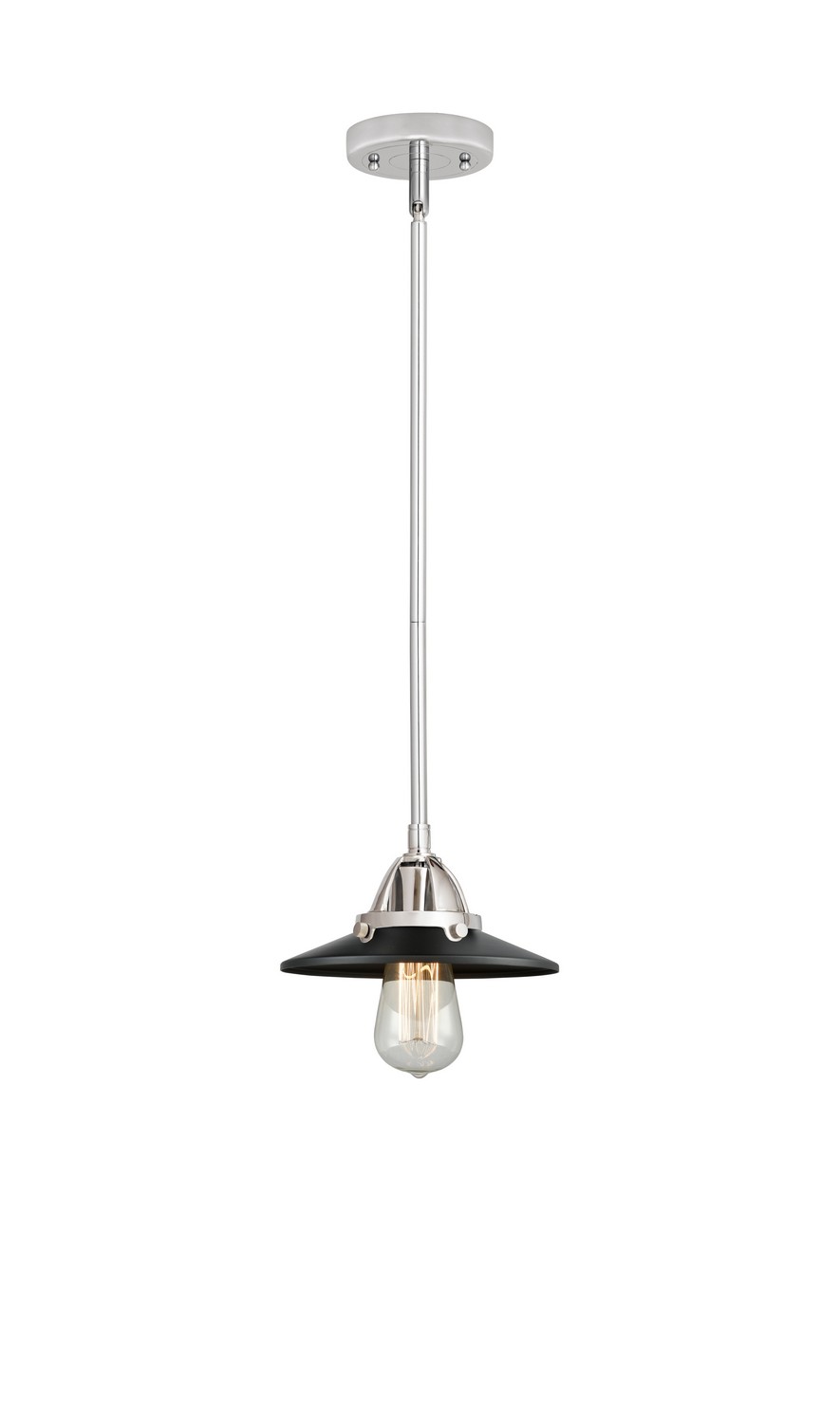 One Light Mini Pendant by Innovations - Nouveau 2 Collection, Polished Chrome Finish - 288-1S-PC-M6-BK
