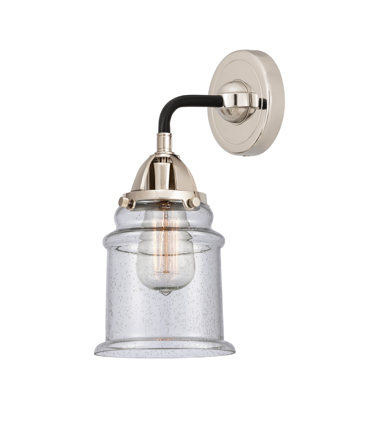LED Wall Sconce by Innovations - Nouveau 2 Collection, Black Polished Nickel Finish - 288-1W-BPN-G184-LED