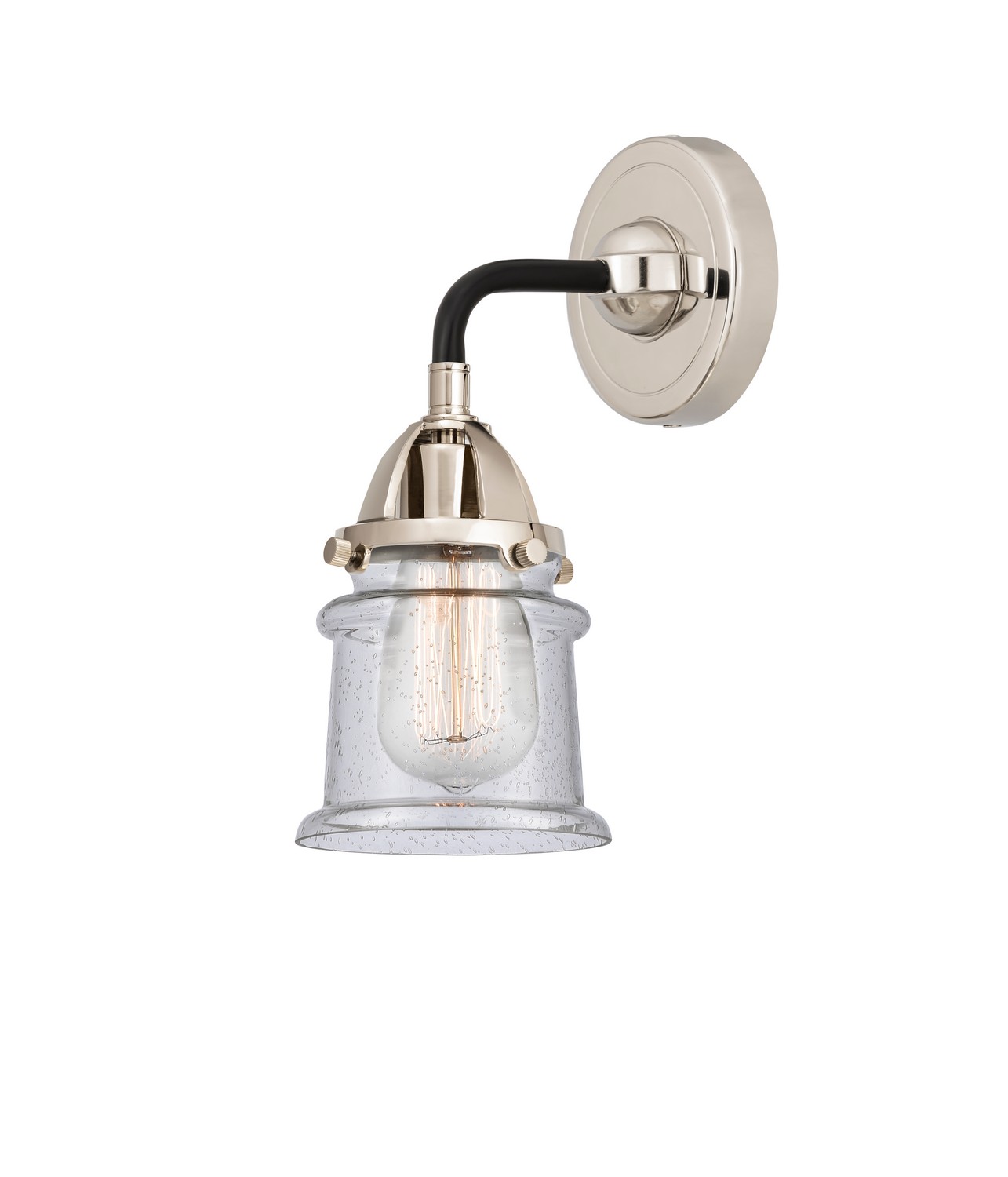 LED Wall Sconce by Innovations - Nouveau 2 Collection, Black Polished Nickel Finish - 288-1W-BPN-G184S-LED