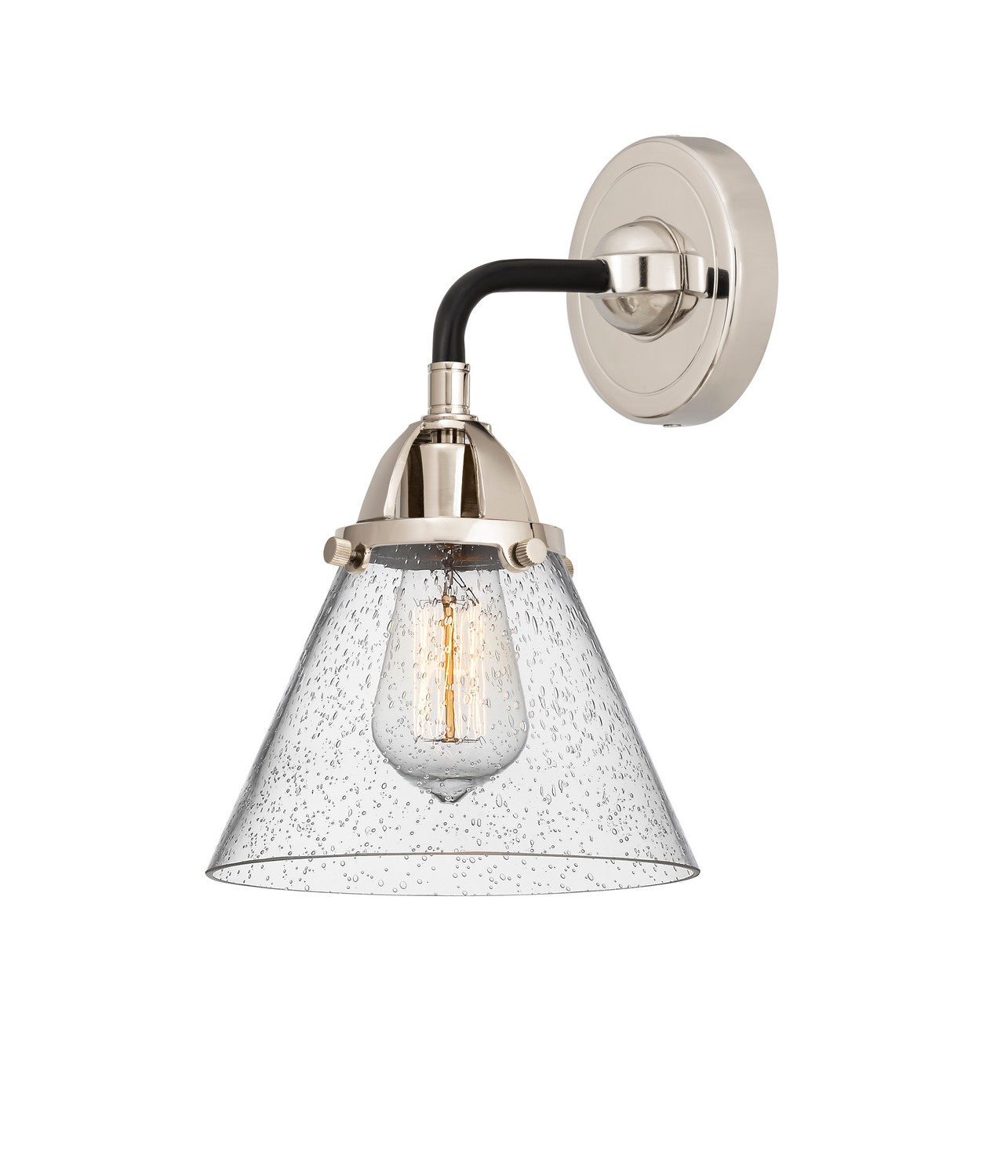 LED Wall Sconce by Innovations - Nouveau 2 Collection, Black Polished Nickel Finish - 288-1W-BPN-G44-LED