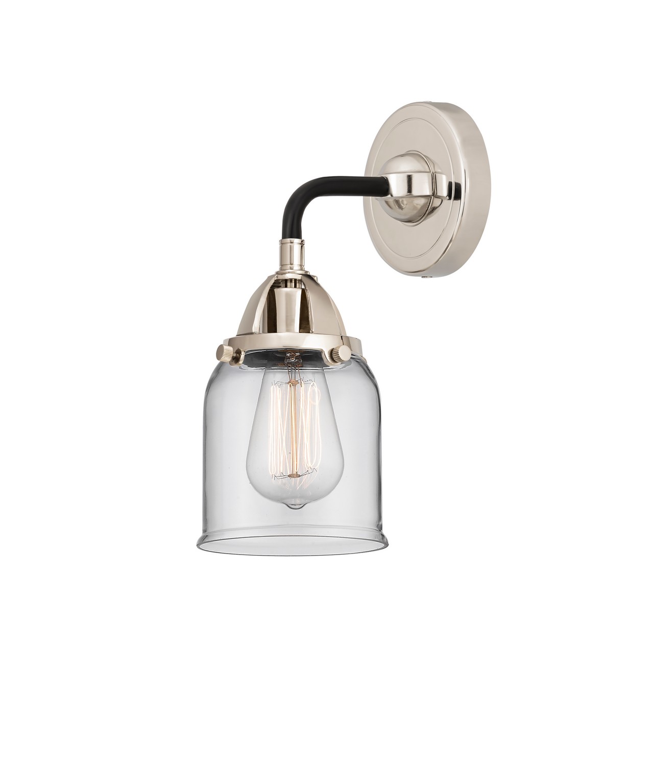 LED Wall Sconce by Innovations - Nouveau 2 Collection, Black Polished Nickel Finish - 288-1W-BPN-G52-LED