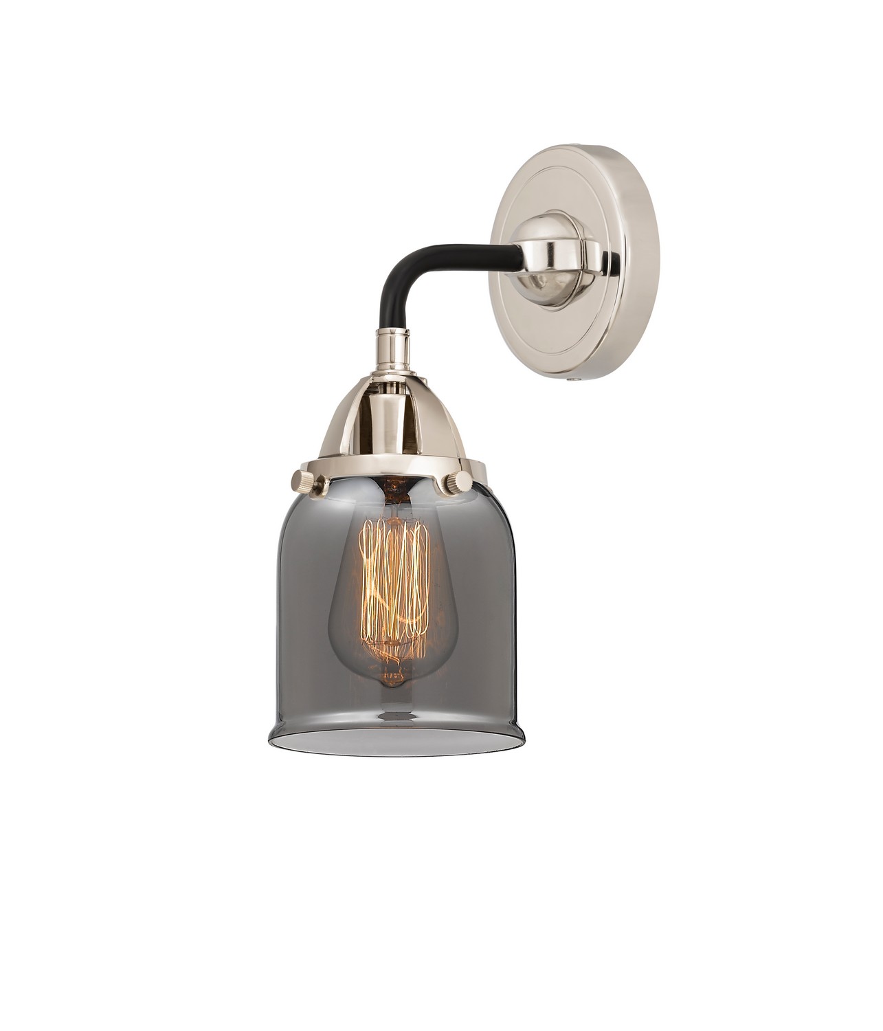 LED Wall Sconce by Innovations - Nouveau 2 Collection, Black Polished Nickel Finish - 288-1W-BPN-G53-LED