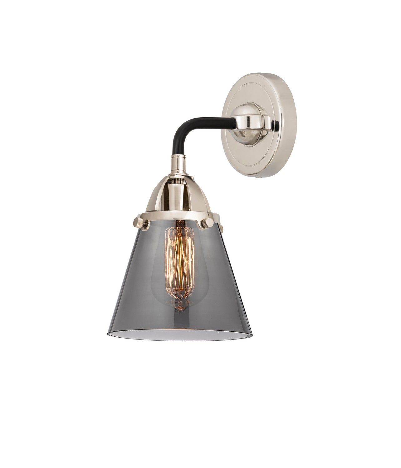 LED Wall Sconce by Innovations - Nouveau 2 Collection, Black Polished Nickel Finish - 288-1W-BPN-G63-LED