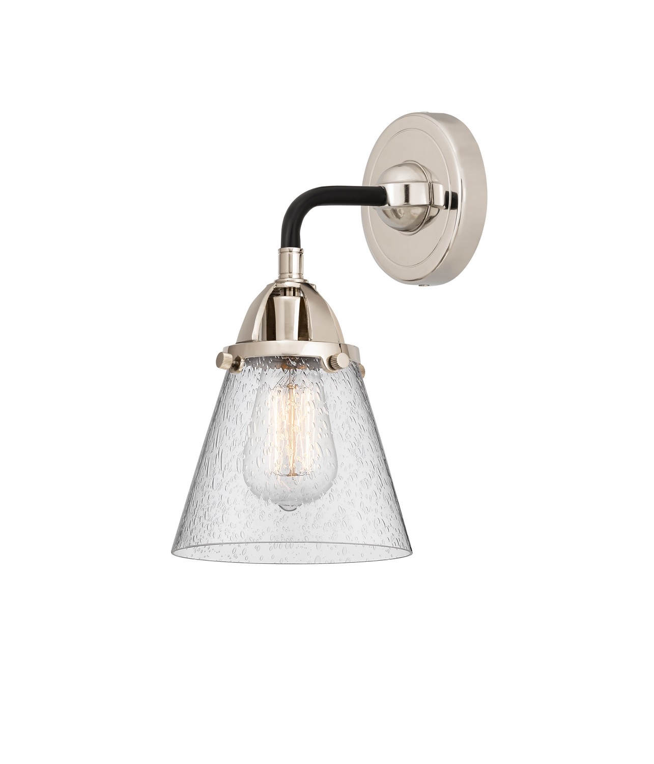 LED Wall Sconce by Innovations - Nouveau 2 Collection, Black Polished Nickel Finish - 288-1W-BPN-G64-LED