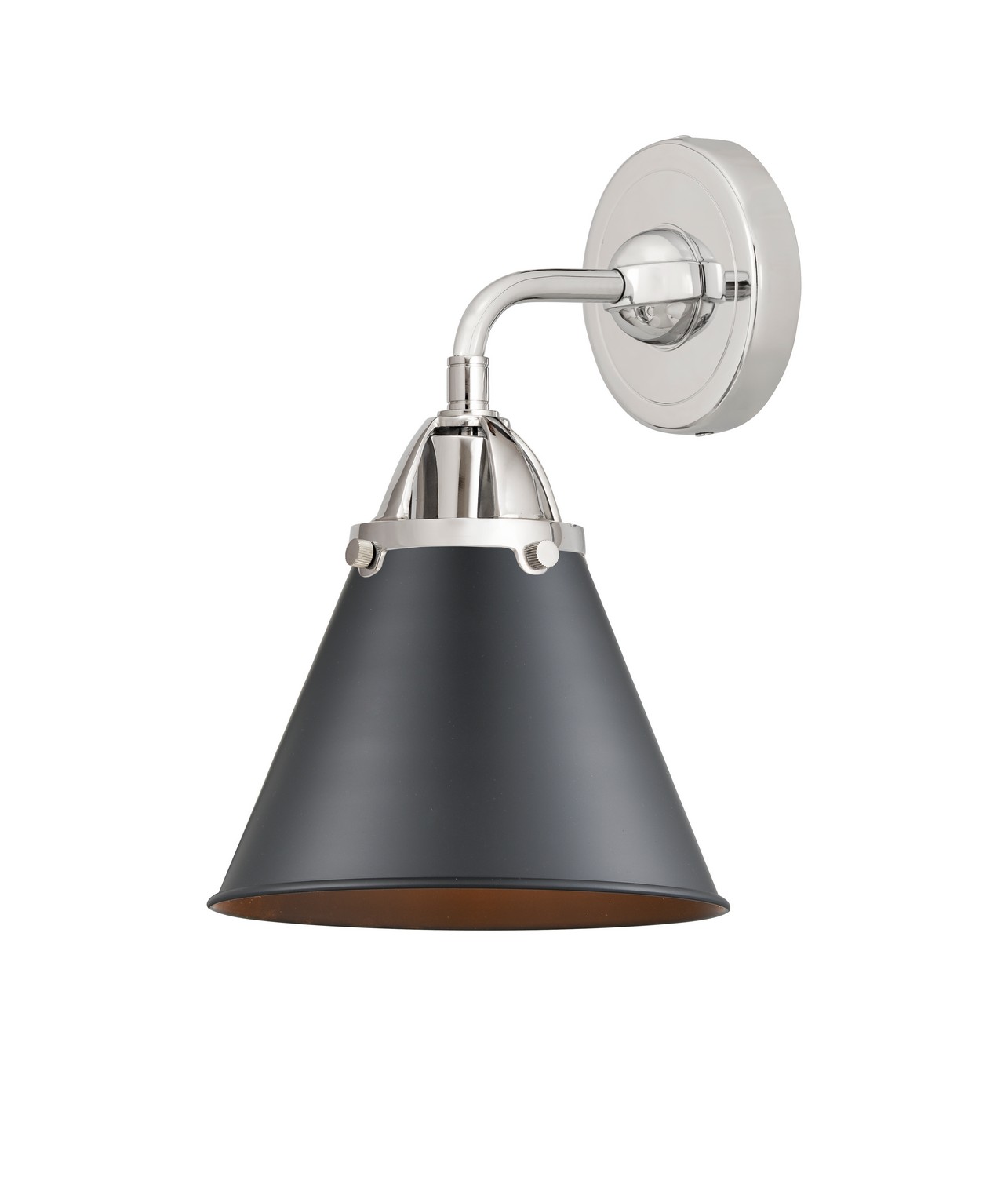 LED Wall Sconce by Innovations - Nouveau 2 Collection, Polished Chrome Finish - 288-1W-PC-M13-BK-LED