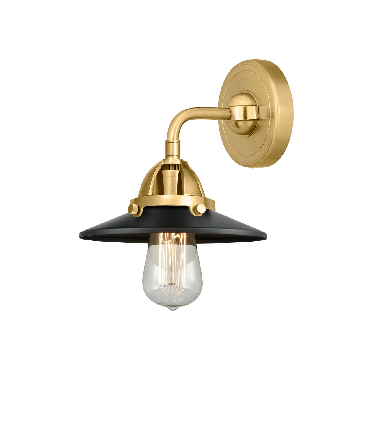 One Light Wall Sconce by Innovations - Nouveau 2 Collection, Satin Gold Finish - 288-1W-SG-M6-BK