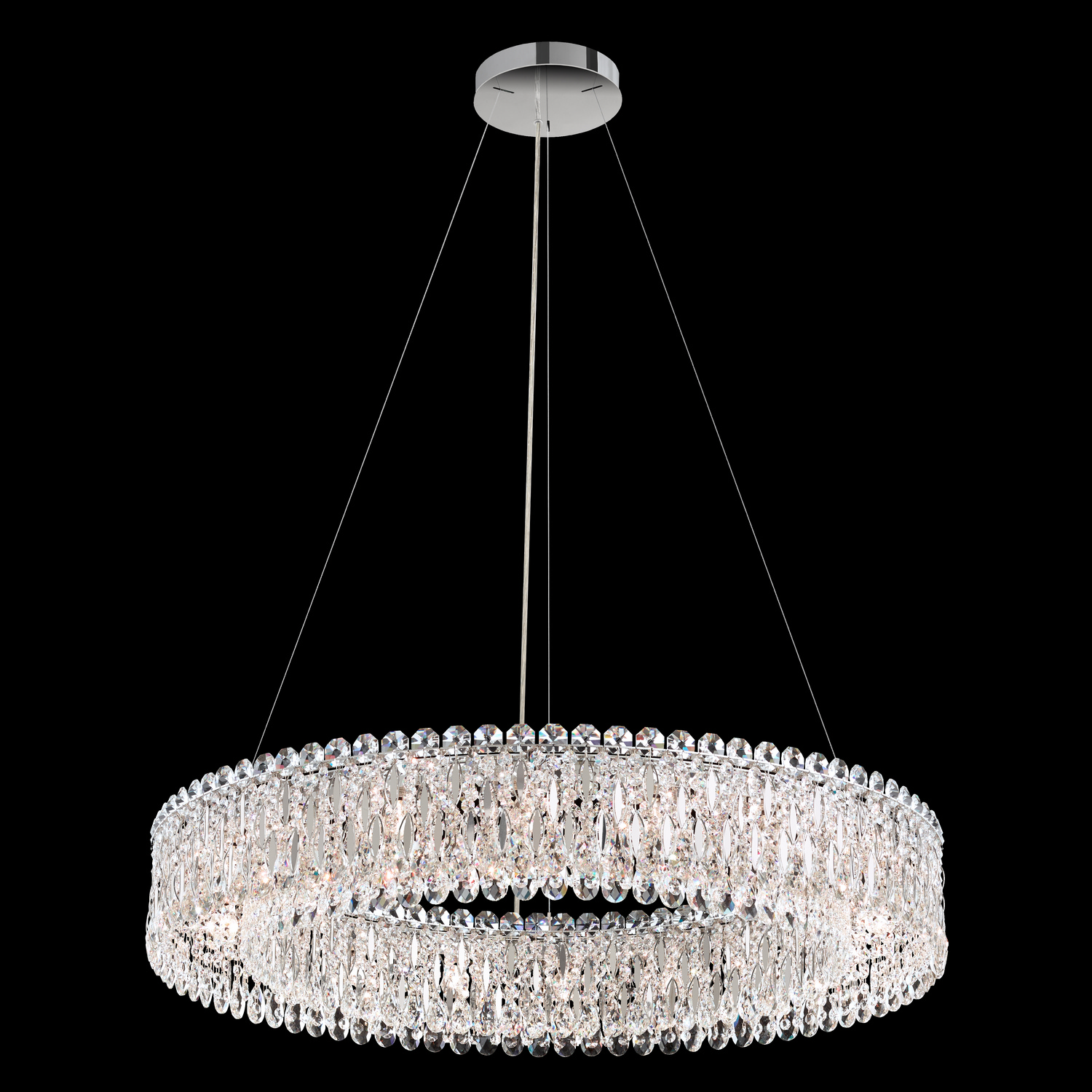 Schonbek RS8349N-06H Sarella 18 Light 36 inch White Pendant Ceiling Light in Heritage