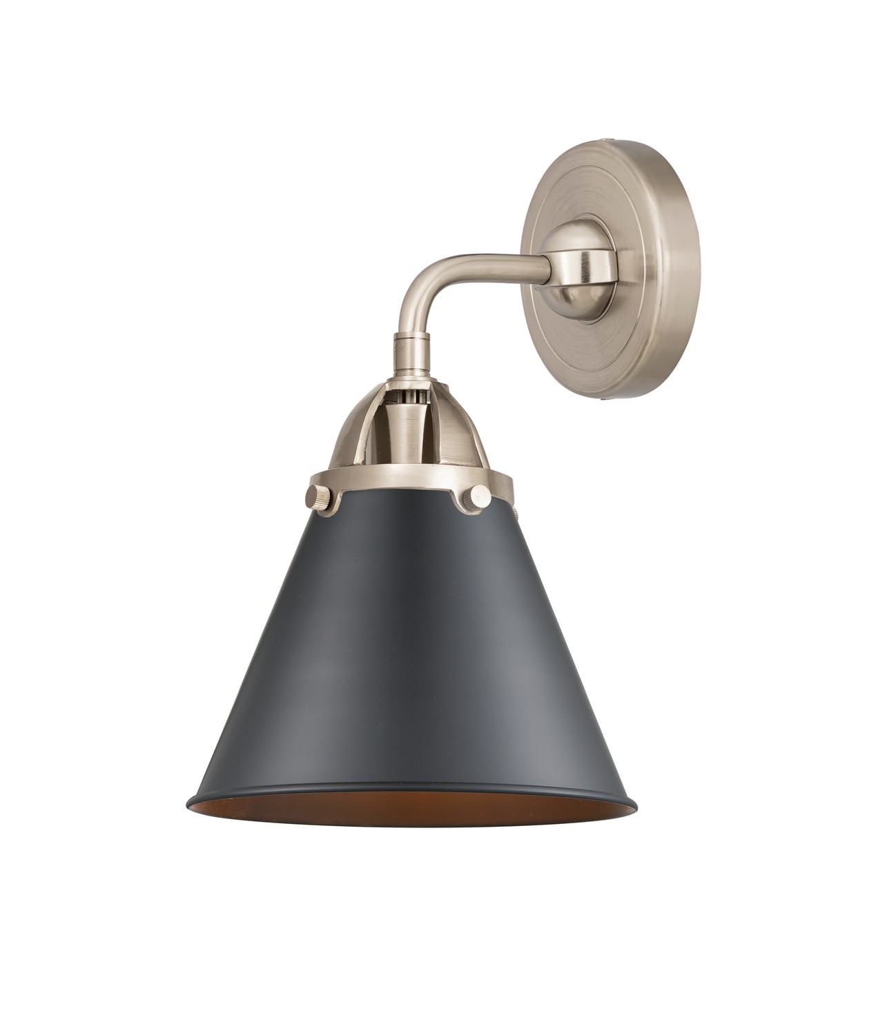 One Light Wall Sconce by Innovations - Nouveau 2 Collection, Brushed Satin Nickel Finish - 288-1W-SN-M13-BK