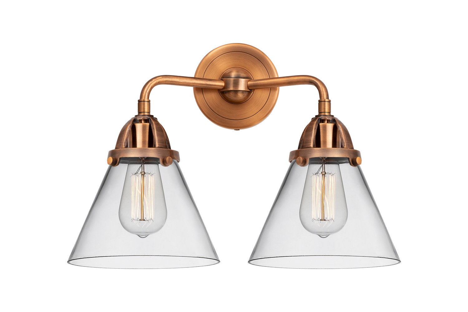 Two Light Bath Vanity by Innovations - Nouveau 2 Collection, Antique Copper Finish - 288-2W-AC-G42