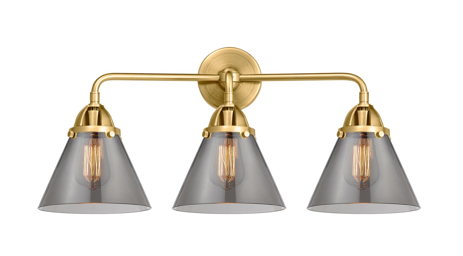 Three Light Bath Vanity by Innovations - Nouveau 2 Collection, Satin Gold Finish - 288-3W-SG-G43