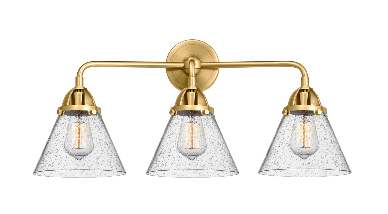 LED Bath Vanity by Innovations - Nouveau 2 Collection, Satin Gold Finish - 288-3W-SG-G44-LED