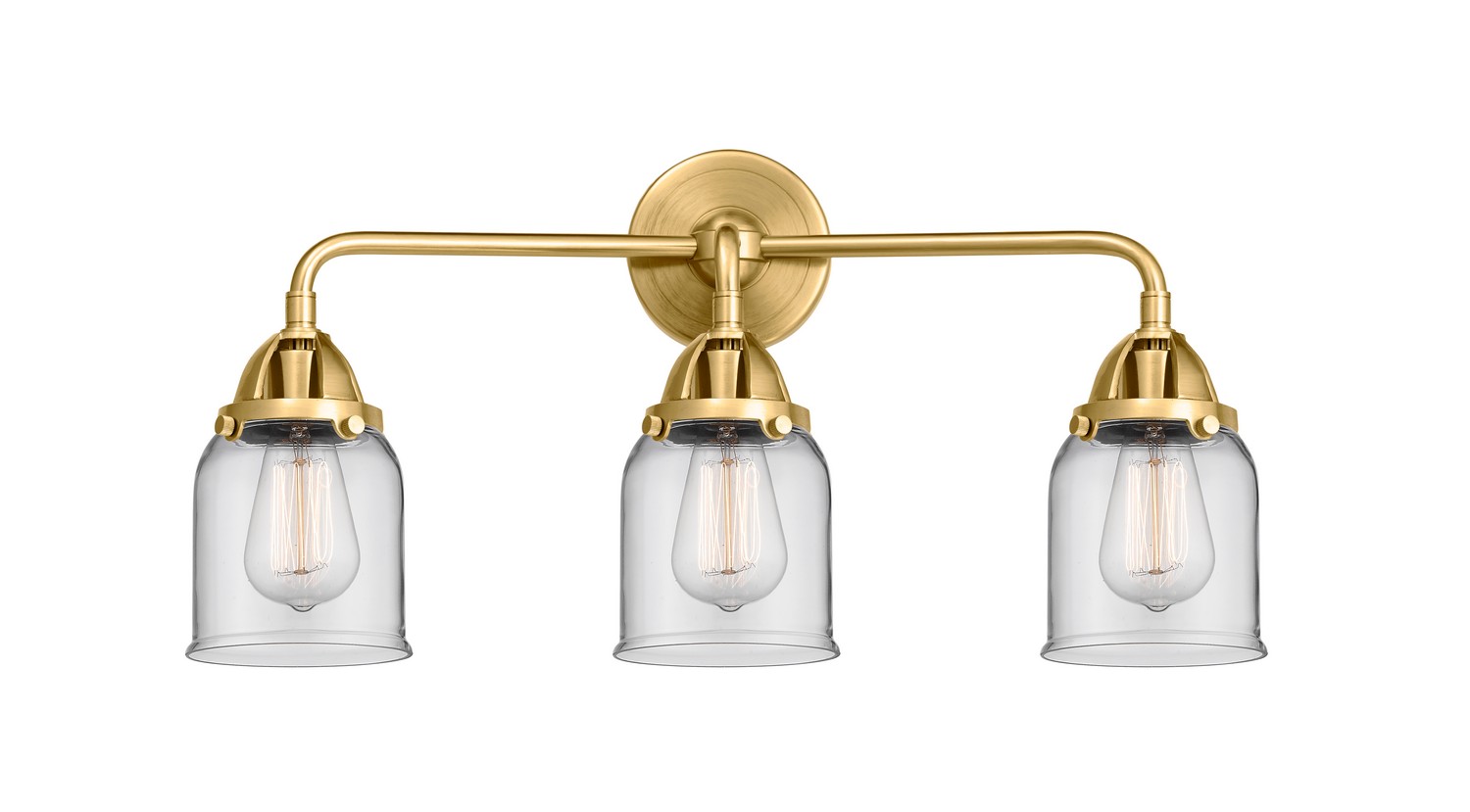 LED Bath Vanity by Innovations - Nouveau 2 Collection, Satin Gold Finish - 288-3W-SG-G52-LED