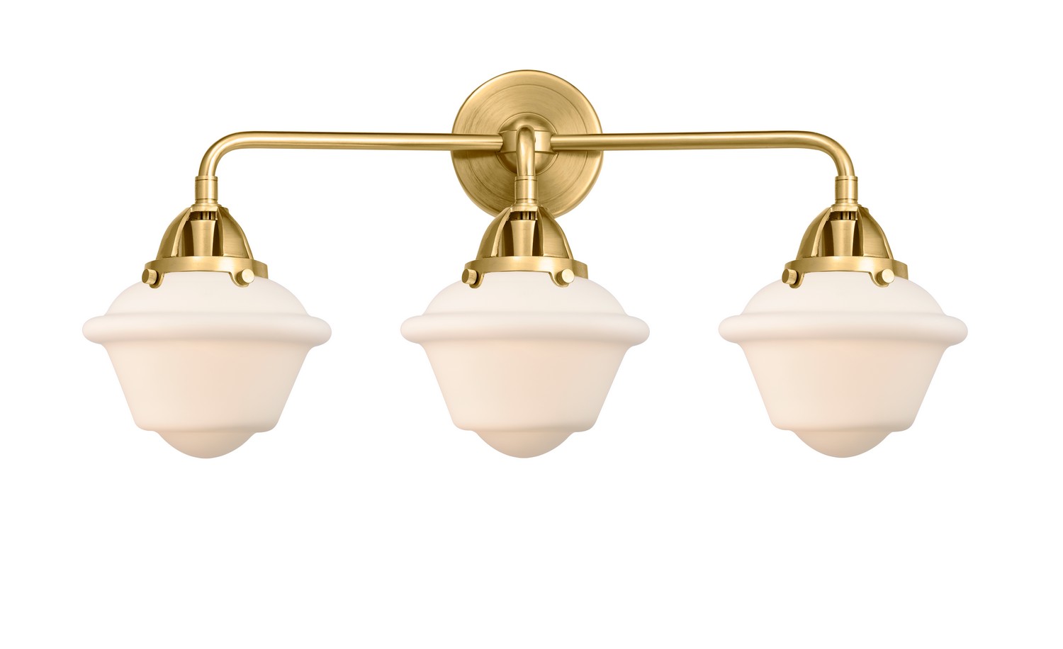 Three Light Bath Vanity by Innovations - Nouveau 2 Collection, Satin Gold Finish - 288-3W-SG-G531