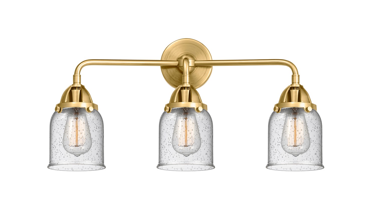 LED Bath Vanity by Innovations - Nouveau 2 Collection, Satin Gold Finish - 288-3W-SG-G54-LED