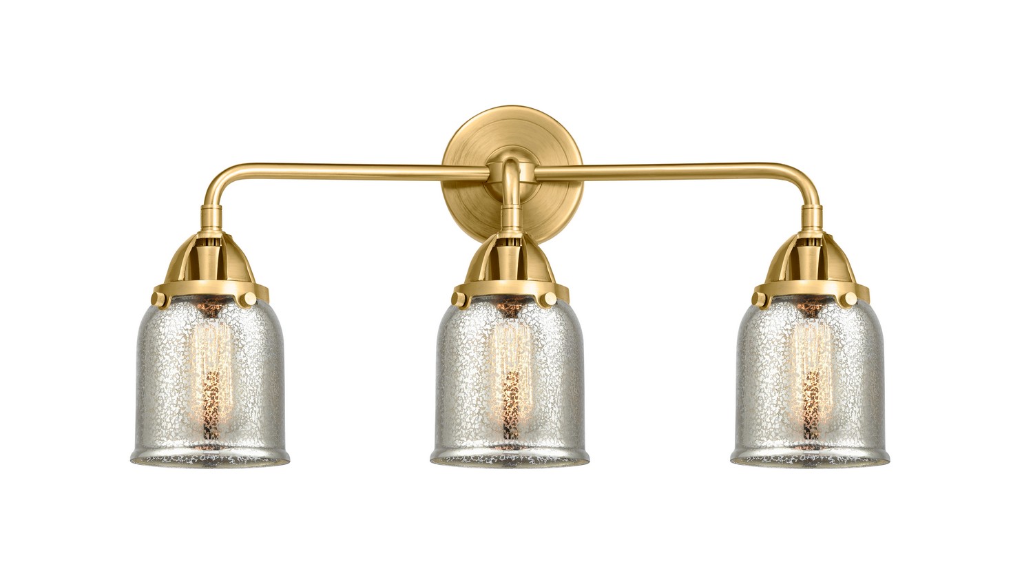 Three Light Bath Vanity by Innovations - Nouveau 2 Collection, Satin Gold Finish - 288-3W-SG-G58